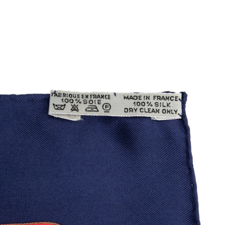 Hermès Cheval Turc Foulard 90 Bleu – vue 8 – GABY PARIS