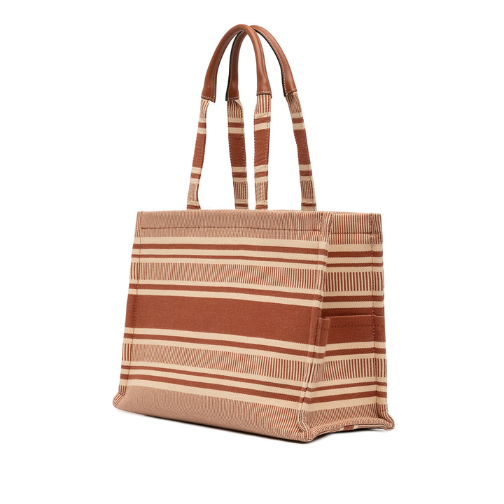 Celine Large Striped Toile Cabas Thais Cabas