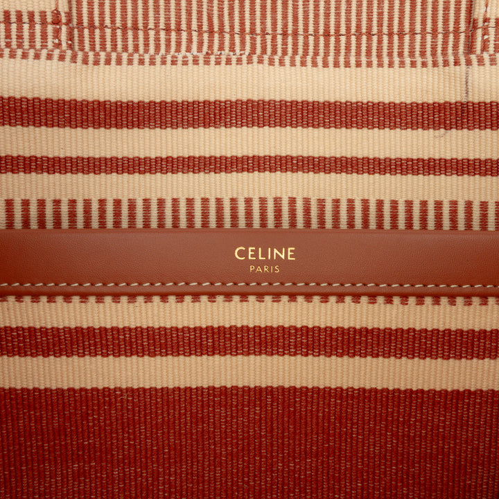 Celine Large Striped Toile Cabas Thais Cabas