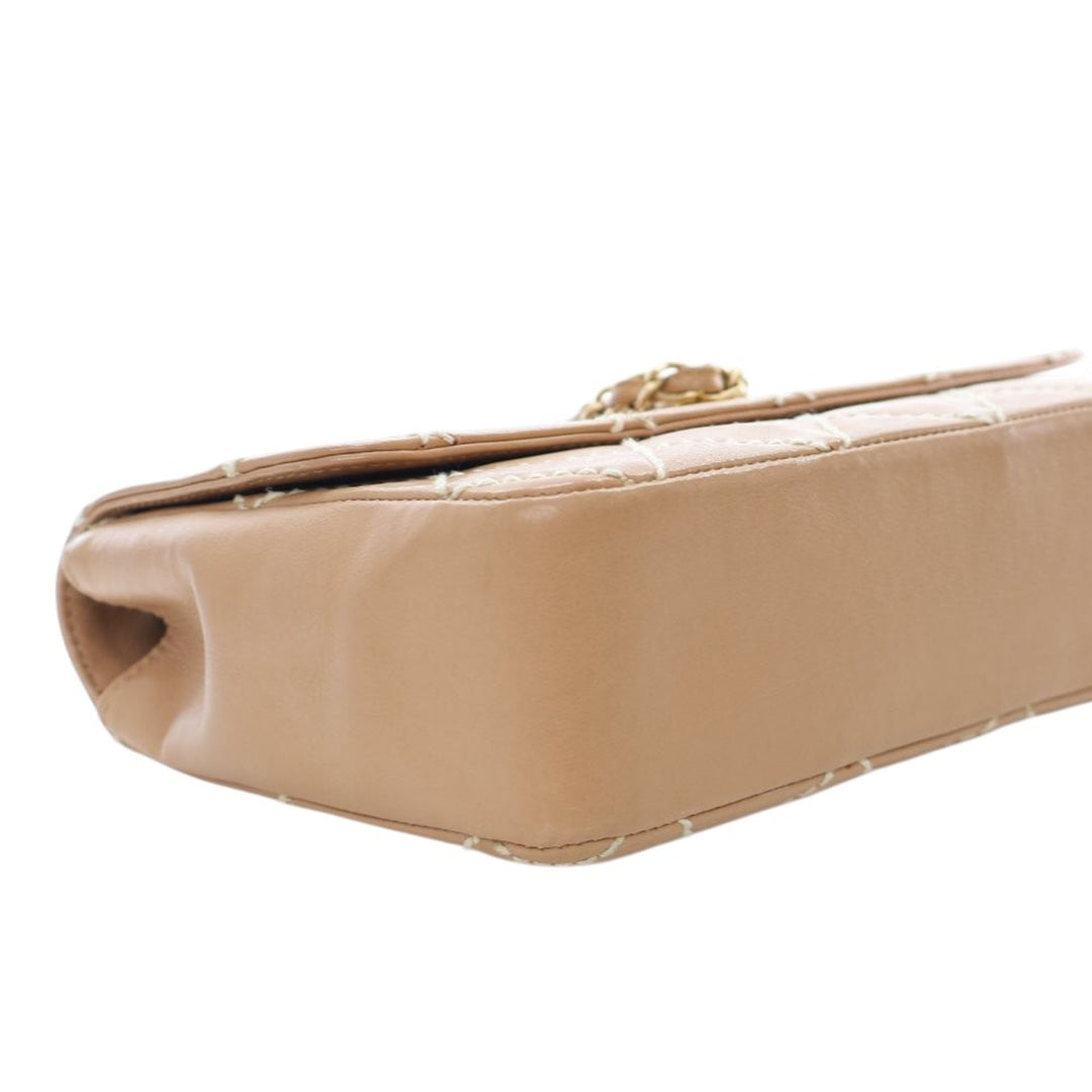 Chanel Medium CC Matelassé Cuir de veau Wild Stitch à rabat