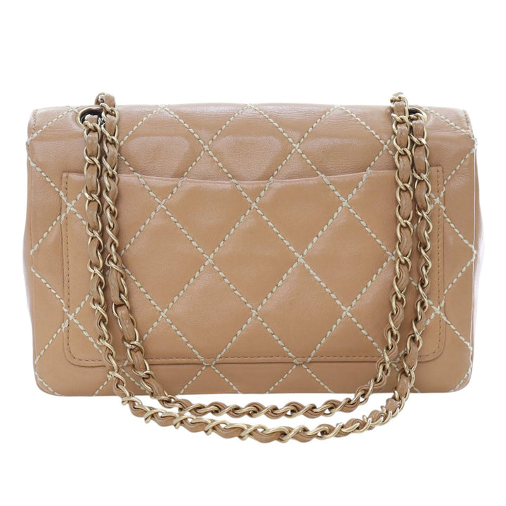 Chanel Medium CC Matelassé Cuir de veau Wild Stitch à rabat