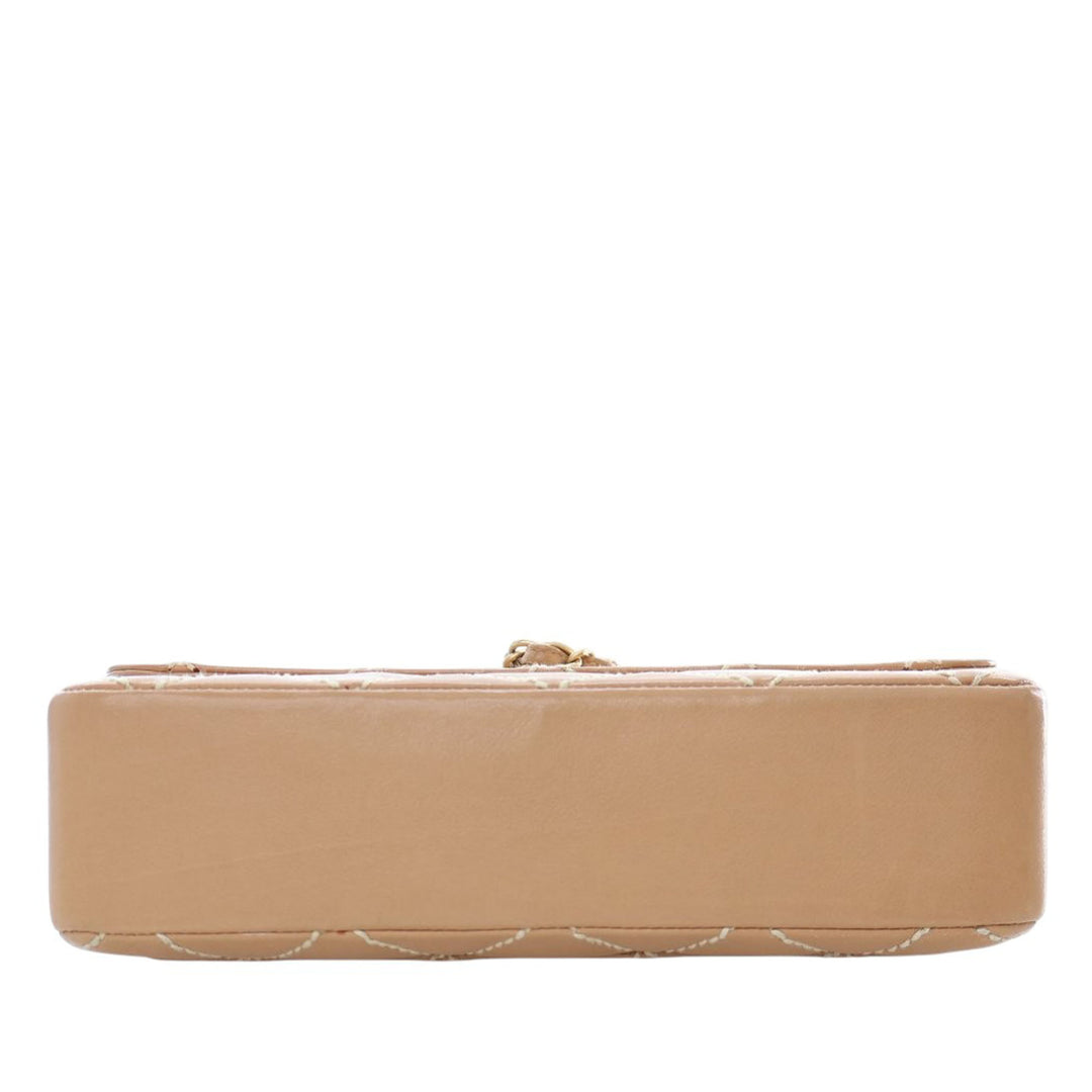 Chanel Medium CC Matelassé Cuir de veau Wild Stitch à rabat