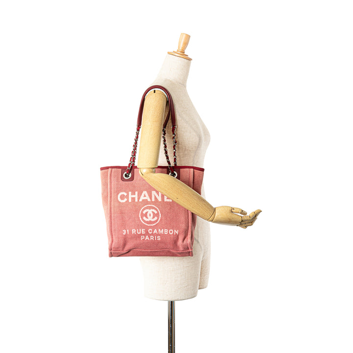 Mini Mixed Fibers Deauville Tote Red - Gaby Paris