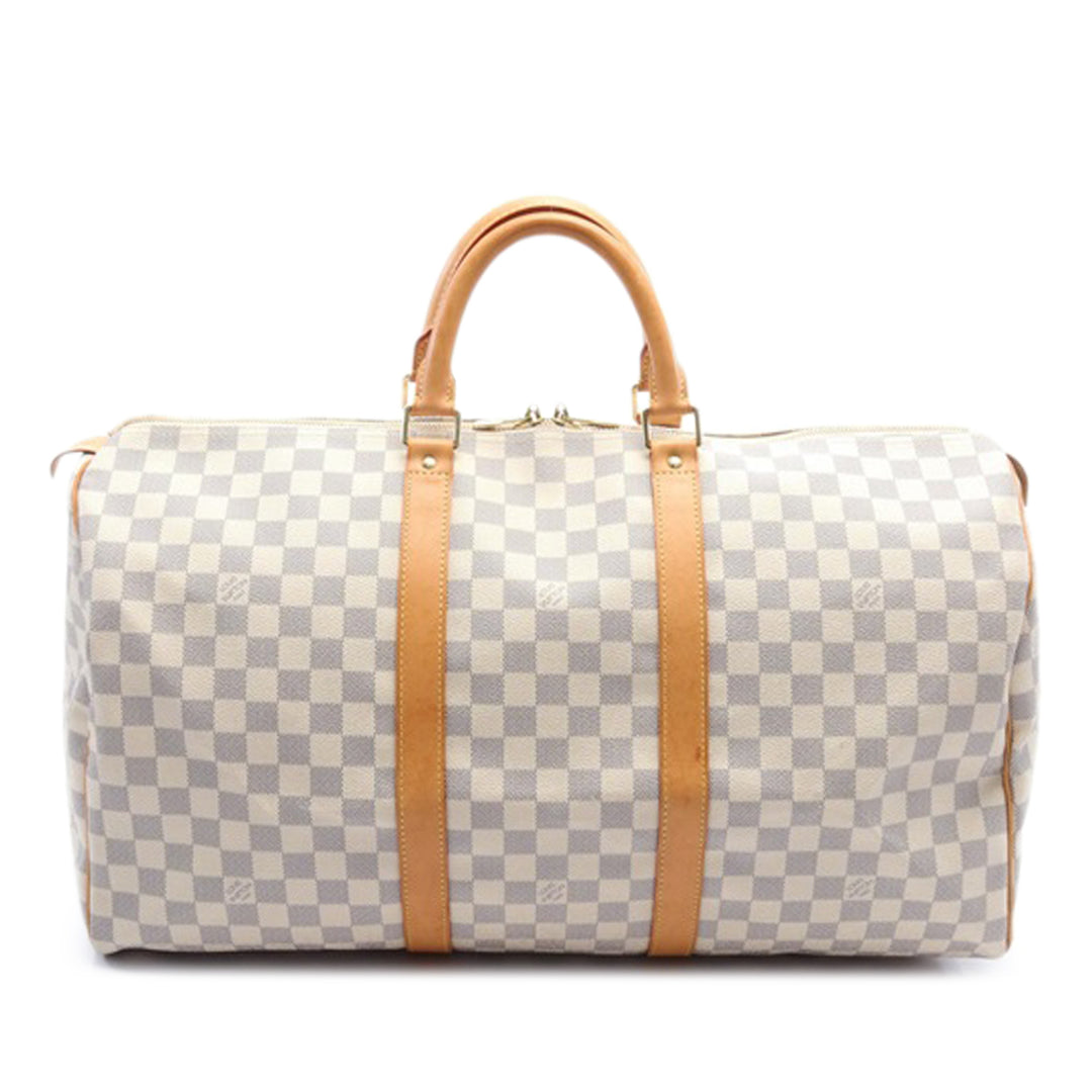 Damier Azur Keepall 50 White - Gaby Paris