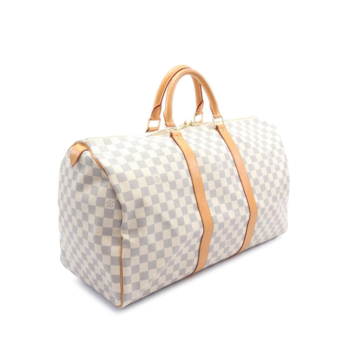 Damier Azur Keepall 50 White - Gaby Paris