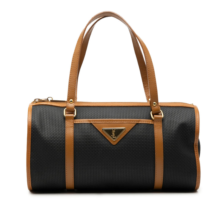 Saint Laurent Weave Toile Boston Sac