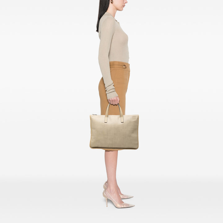 LOEWE embossé Anagram Goya Porte-documents Cuir
