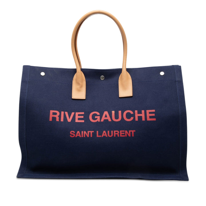 Saint Laurent Large Toile Rive Gauche Cabas