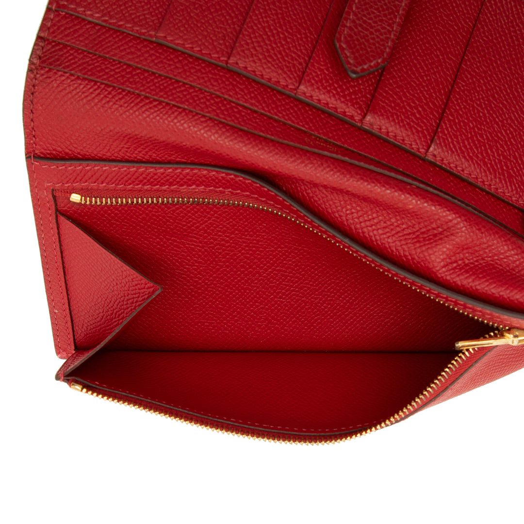 Hermès Portefeuille Bearn Epsom Rouge – vue 4 – GABY PARIS