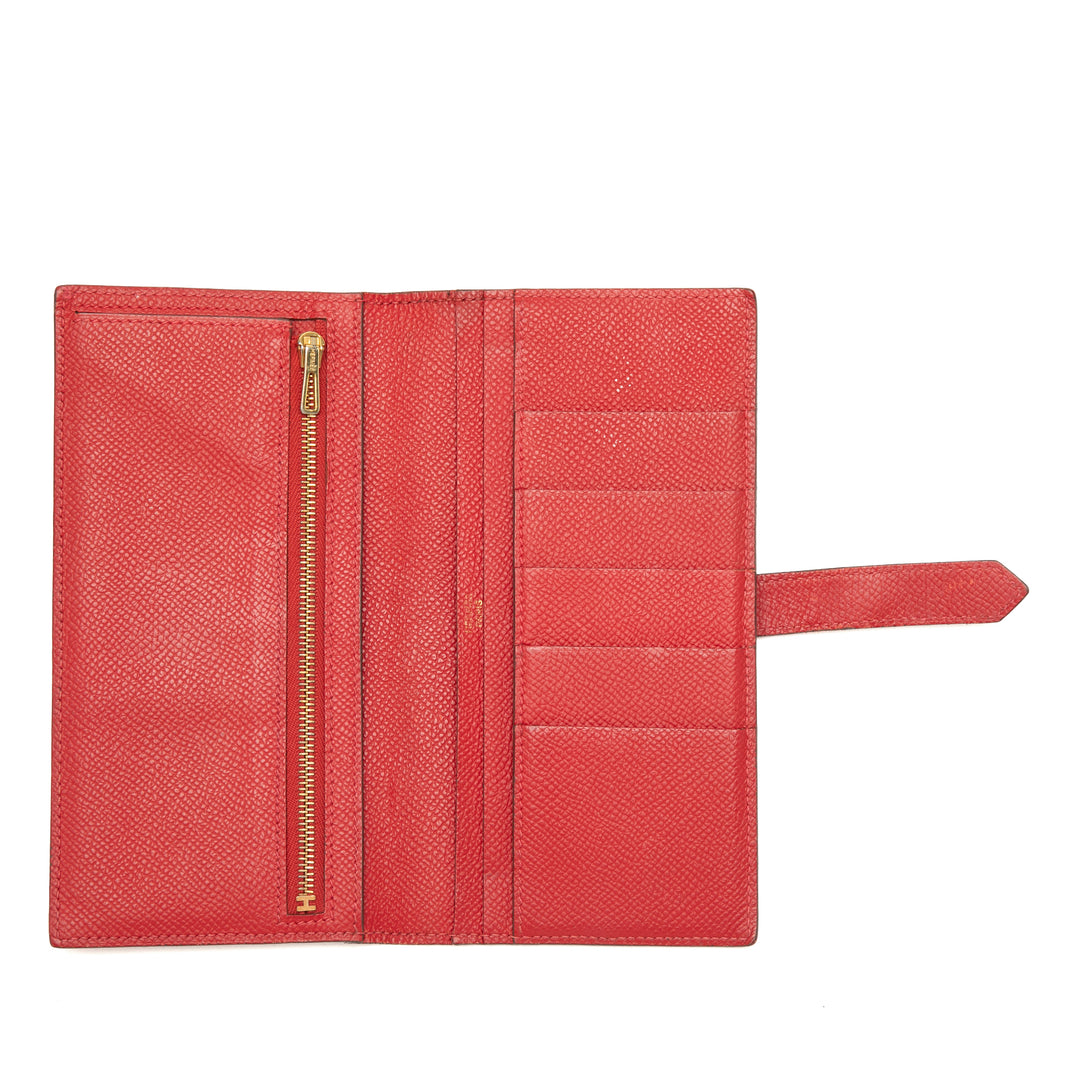 Hermès Portefeuille Bearn Epsom Rouge – vue 7 – GABY PARIS