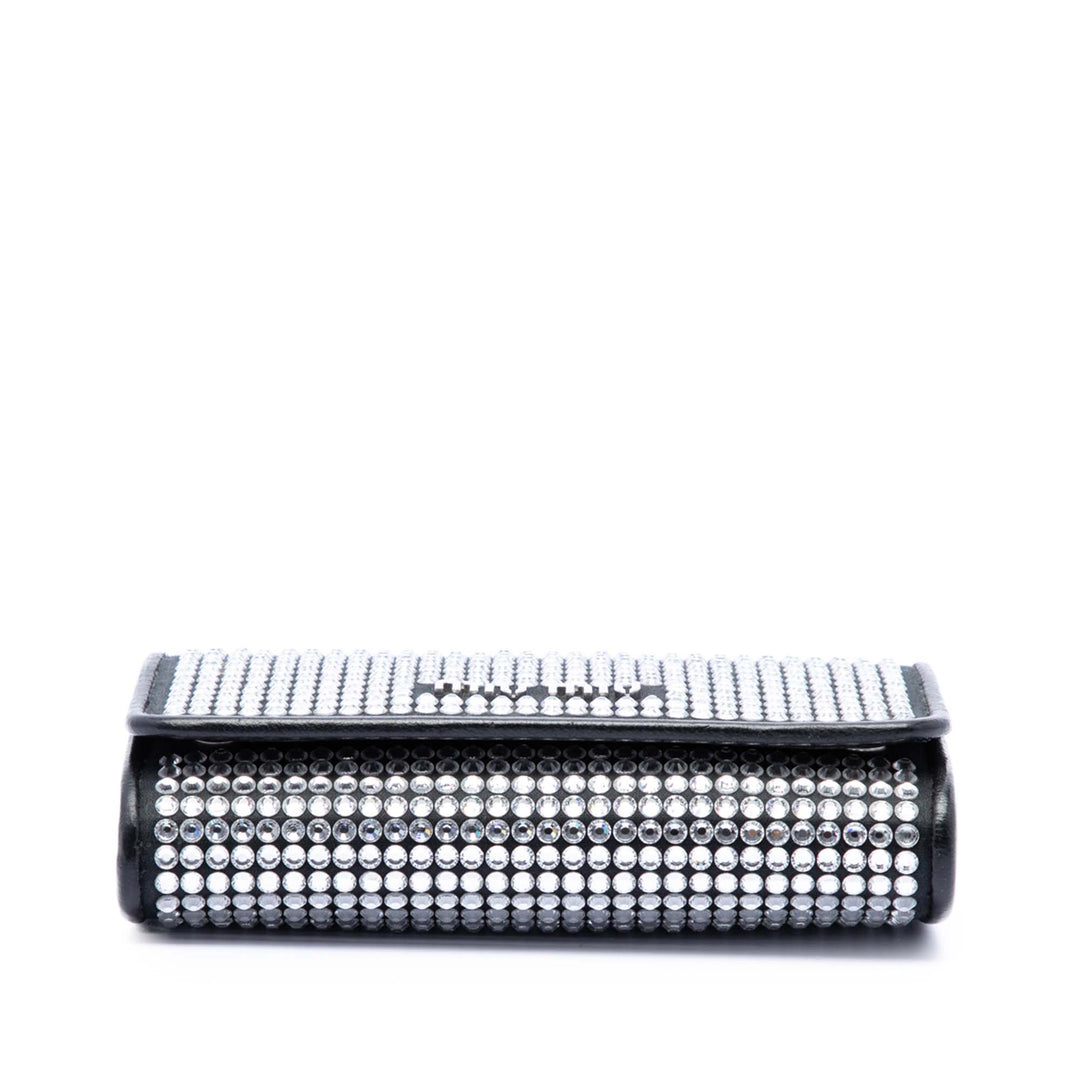 Miu Miu Souple Cristal Orné Wallet on Chain nappa Noir – vue 3 – GABY PARIS
