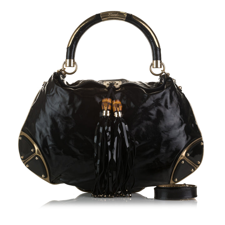 Large Patent Indy Babouska Black - Gaby Paris