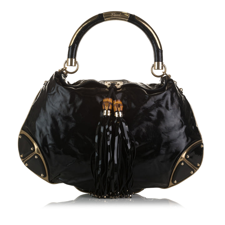 Large Patent Indy Babouska Black - Gaby Paris