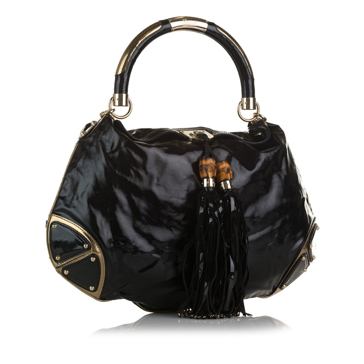 Large Patent Indy Babouska Black - Gaby Paris