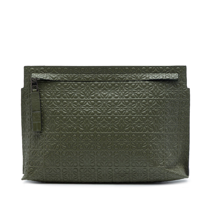 LOEWE embossé Cuir Anagram Repeat T Pochette