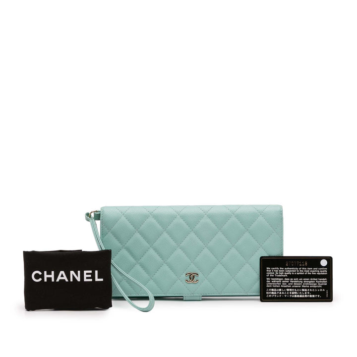 Chanel CC Matelassé Caviar Bifold Portefeuille long – GABY PARIS Authentique