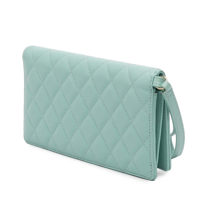 Chanel CC Matelassé Caviar Bifold Portefeuille long – GABY PARIS Authentique