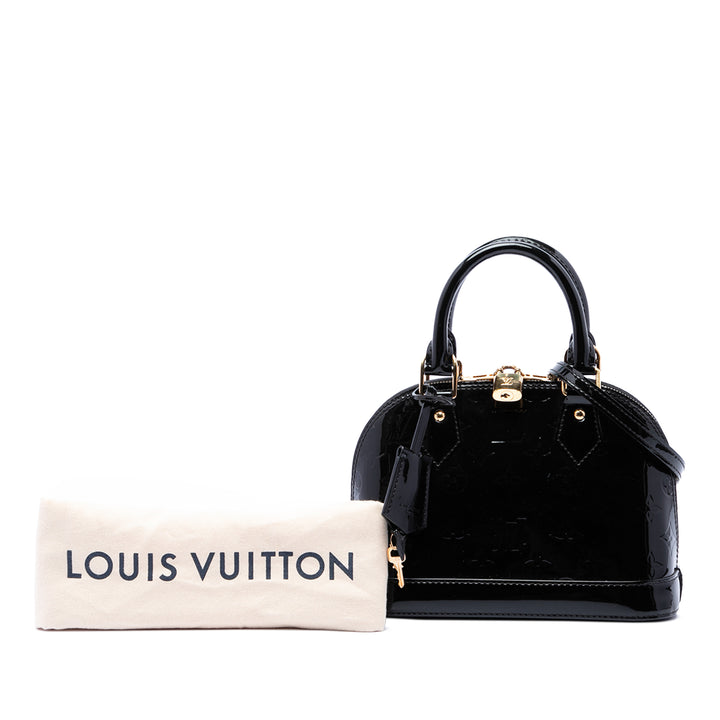 Louis Vuitton Alma BB Cuir verni Monogram Noir – vue 7 – GABY PARIS
