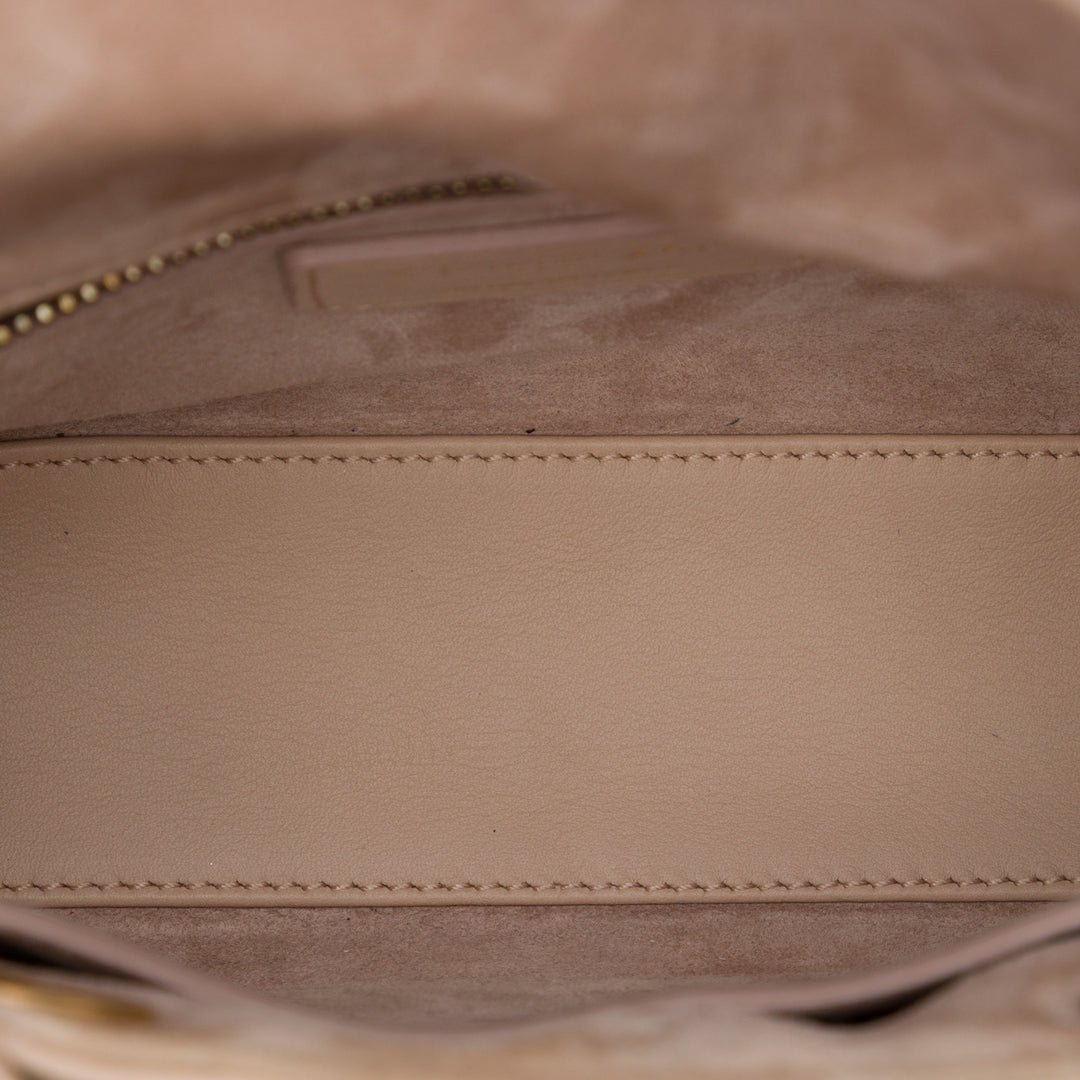 Dior Sac à main Beaded et brodé Lady Dior Mini Cuir de veau Marron – vue 4 – GABY PARIS