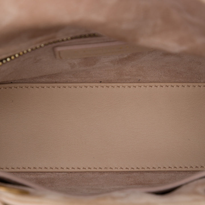 Dior Sac à main Beaded et brodé Lady Dior Mini Cuir de veau Marron – vue 4 – GABY PARIS