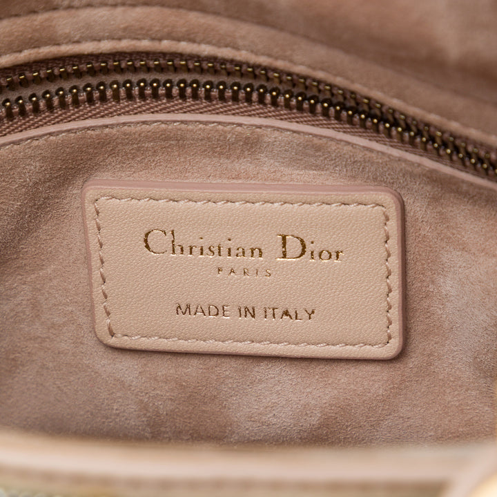 Dior Sac à main Beaded et brodé Lady Dior Mini Cuir de veau Marron – vue 5 – GABY PARIS