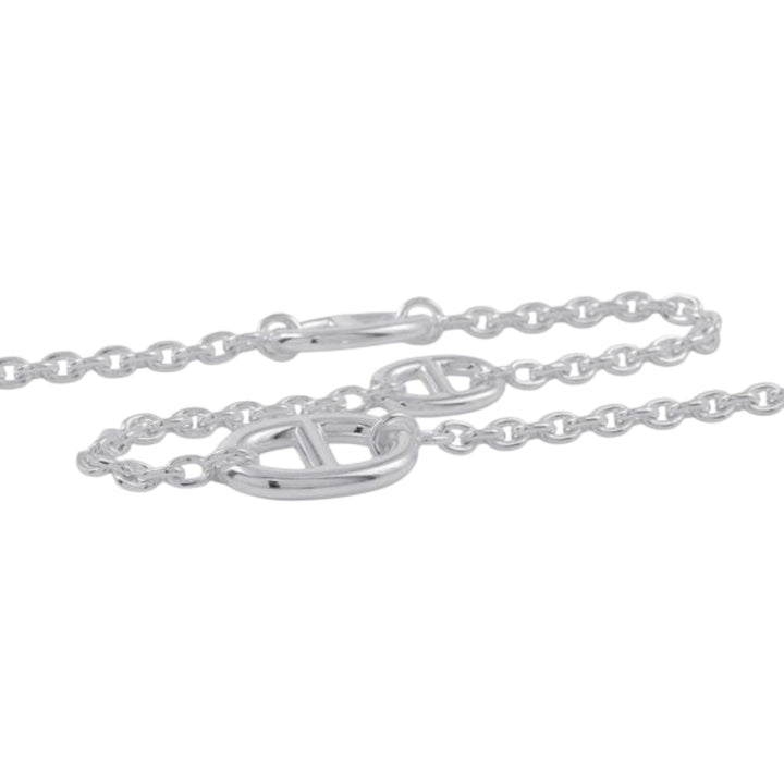 Hermès Sterling Argenté Farandole Long Collier 120 Argenté
