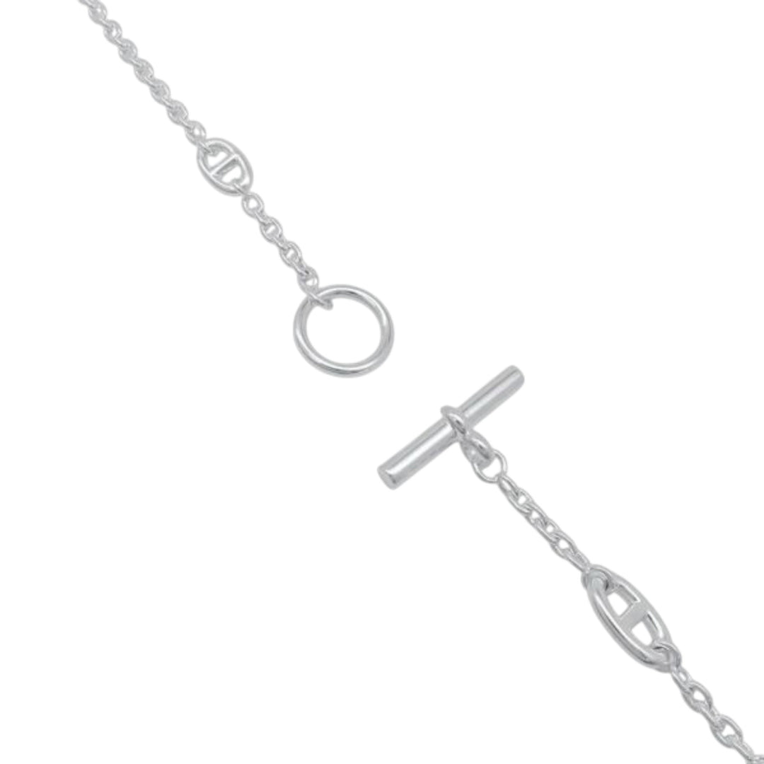 Hermès Sterling Argenté Farandole Long Collier 120 Argenté