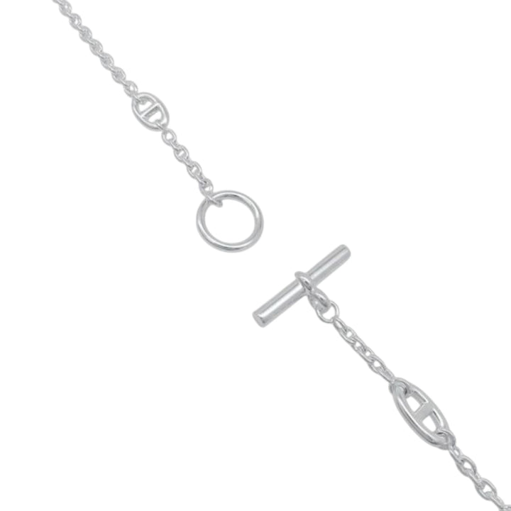 Hermès Sterling Argenté Farandole Long Collier 120 Argenté