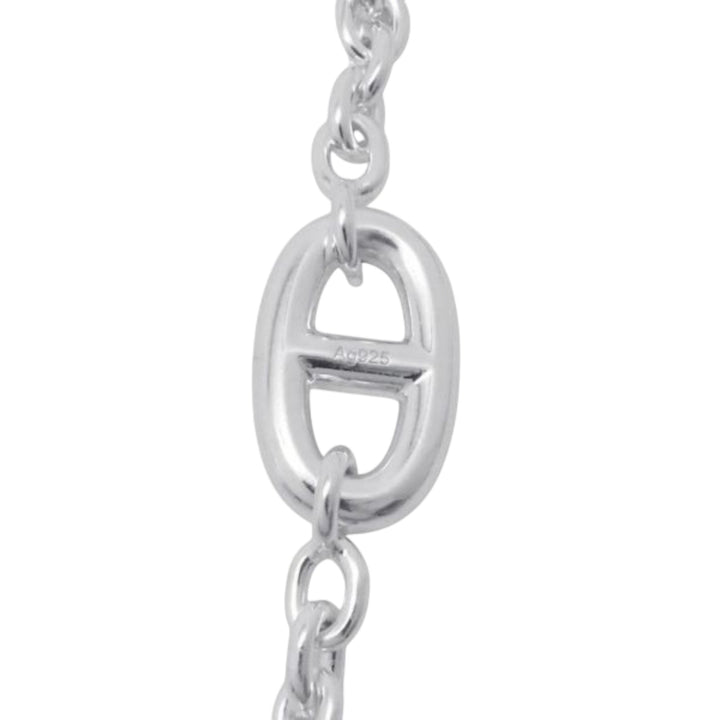 Hermès Sterling Argenté Farandole Long Collier 120 Argenté