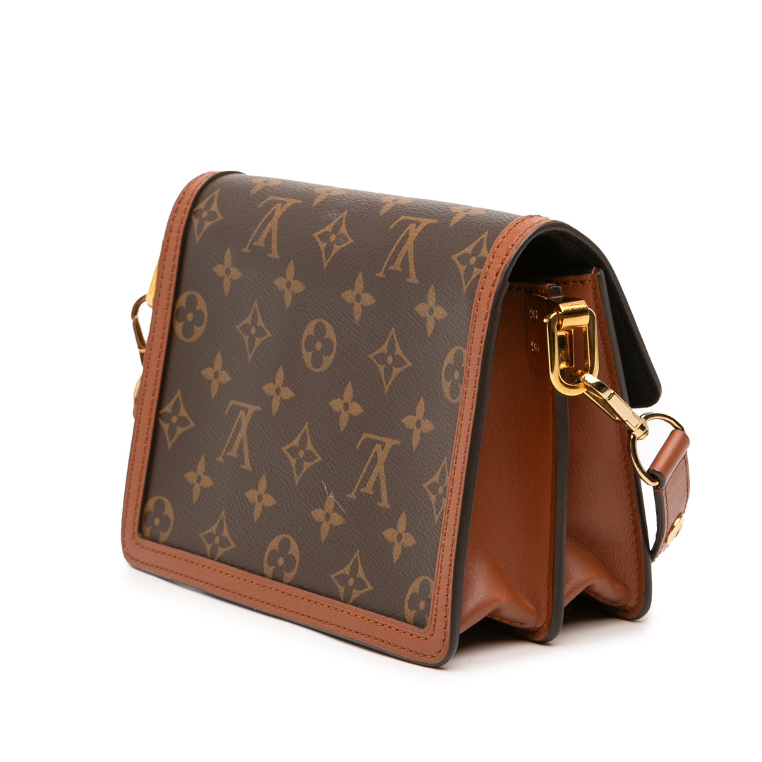 Louis Vuitton Sac à main Dauphine Monogram Reverse Mini Marron – vue 2 – GABY PARIS