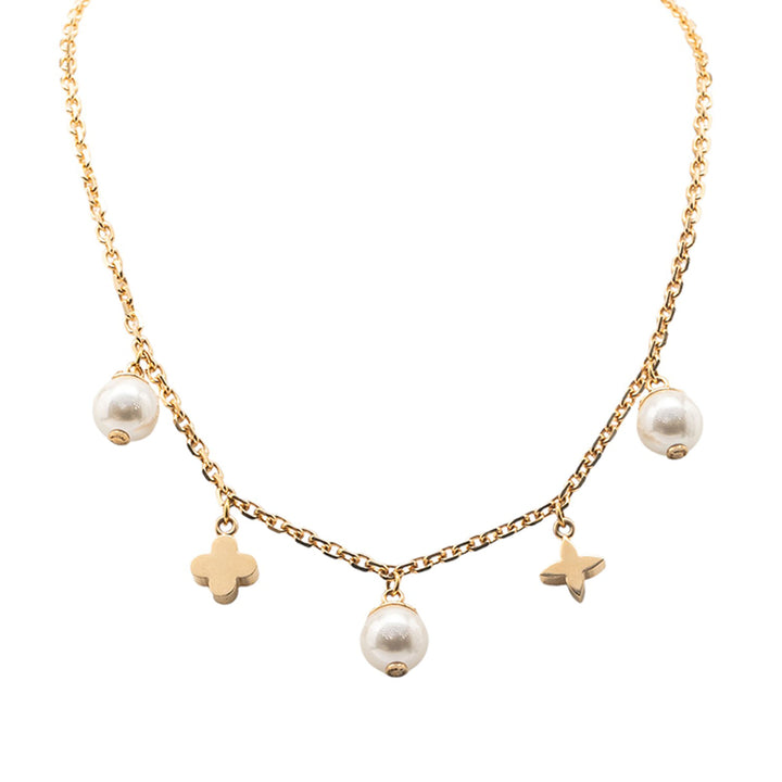 Louis Vuitton Doré Plated Charmy Pearl Collier Doré – GABY PARIS Authentique