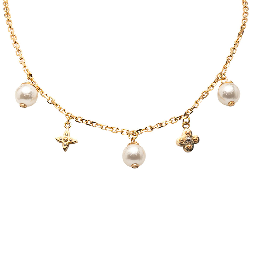 Louis Vuitton Doré Plated Charmy Pearl Collier Doré – GABY PARIS Authentique