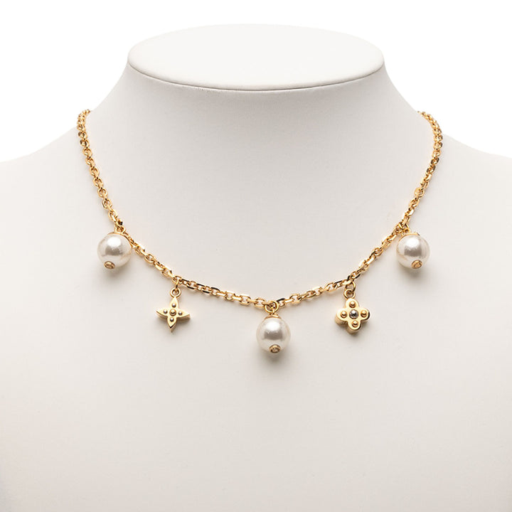 Louis Vuitton Doré Plated Charmy Pearl Collier Doré – GABY PARIS Authentique