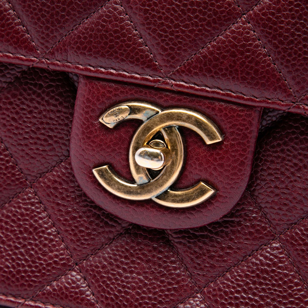 Chanel Paris Edinburgh Matelassé Caviar Retro Class à rabat
