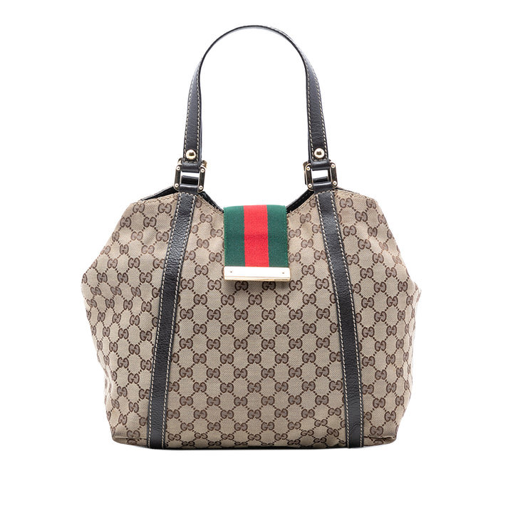Gucci GG Toile Web New Ladies Cabas