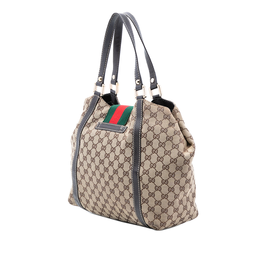 Gucci GG Toile Web New Ladies Cabas
