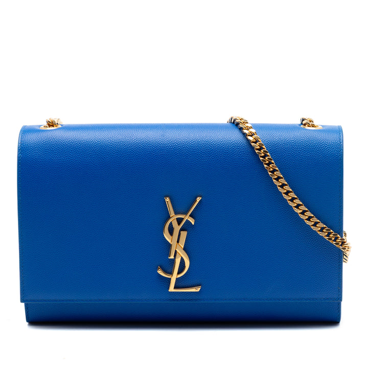Saint Laurent Medium Grain De Poudre Monogram Kate Sac porté croisé