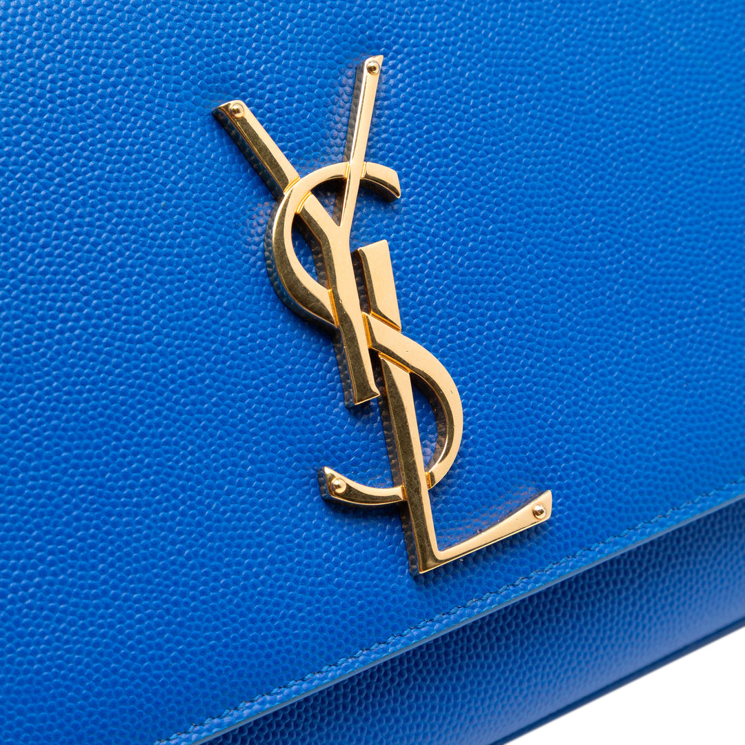 Saint Laurent Medium Grain De Poudre Monogram Kate Sac porté croisé