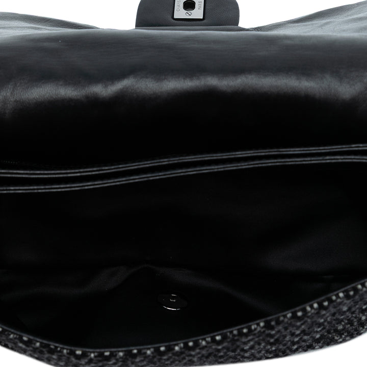 Chanel Large Tweed et Sequins Icons 3 Accordion à rabat