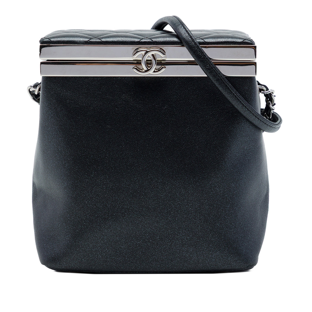 Chanel CC Métallisé Vanity Cuir de veau Noir