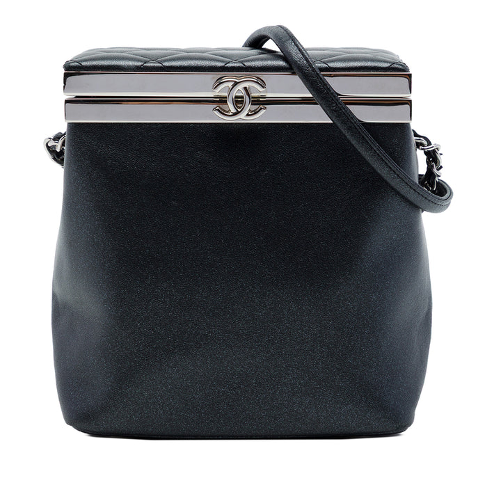 Chanel CC Métallisé Vanity Cuir de veau Noir
