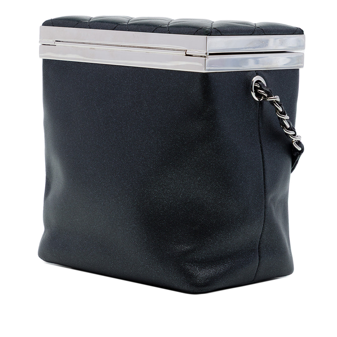 Chanel CC Métallisé Vanity Cuir de veau Noir