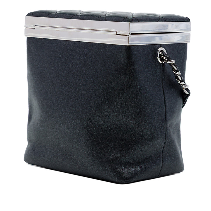 Chanel CC Métallisé Vanity Cuir de veau Noir