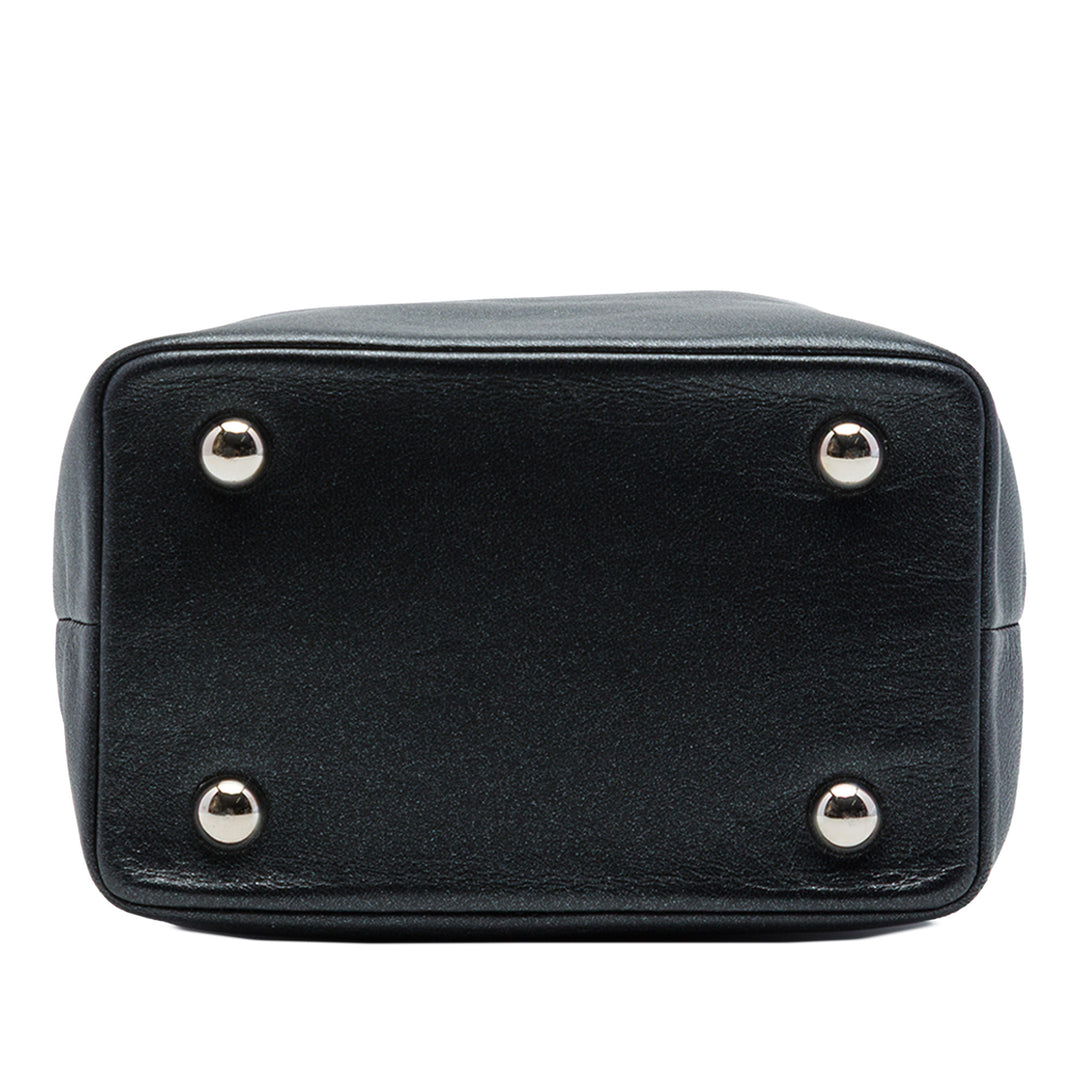 Chanel CC Métallisé Vanity Cuir de veau Noir