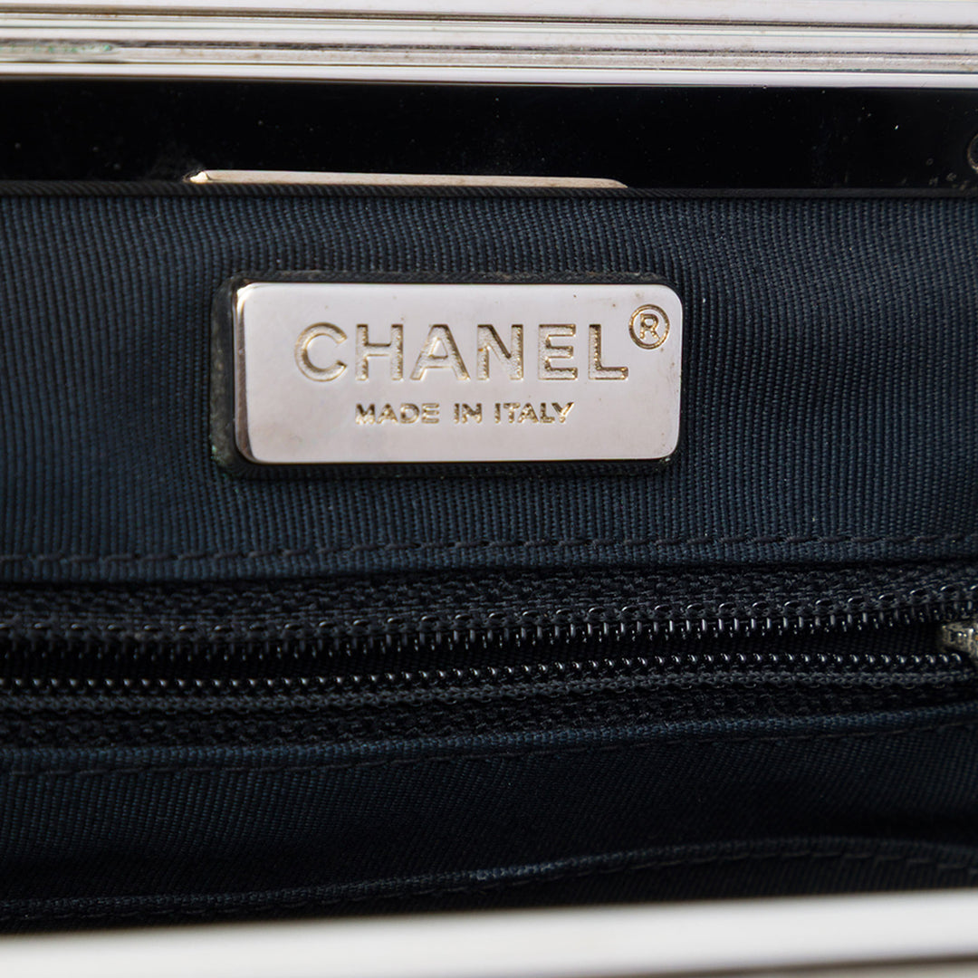 Chanel CC Métallisé Vanity Cuir de veau Noir