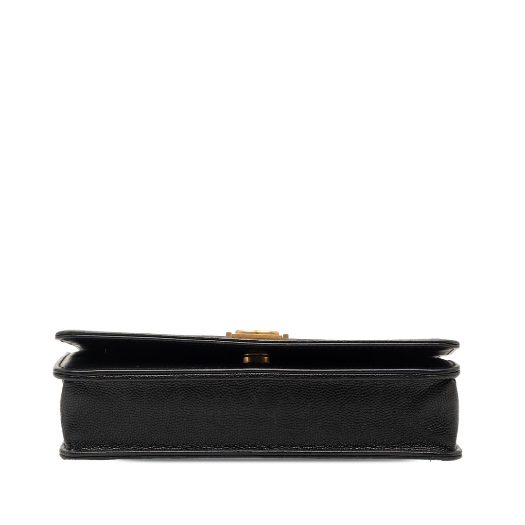 Chanel Matelassé Caviar Boy Wallet on Chain