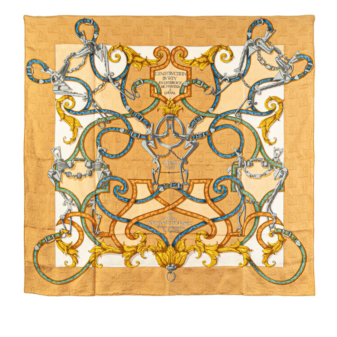 L Instruction Du Roy Silk Scarf Brown - Gaby Paris