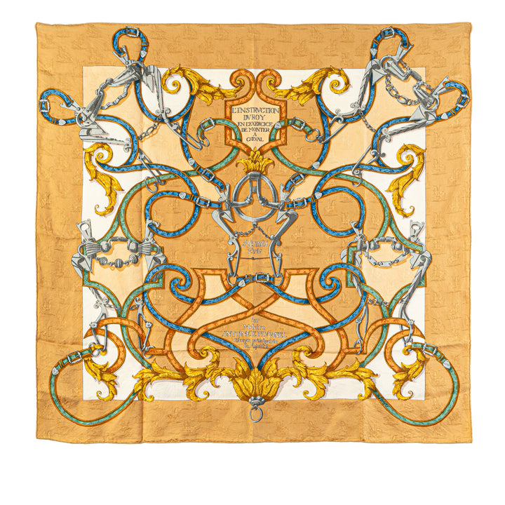 L Instruction Du Roy Silk Scarf Brown - Gaby Paris