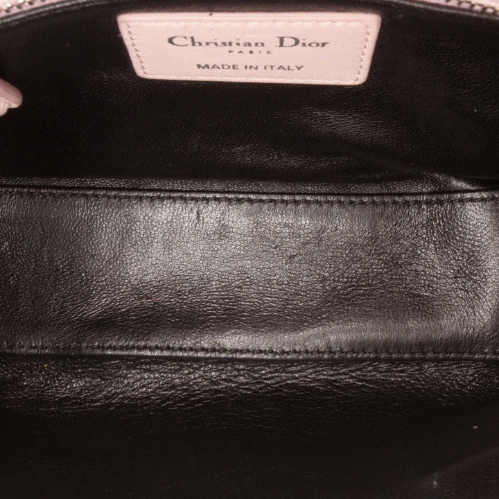 Mini Calfskin Sequin Embellished Lady Dior Pink - Gaby Paris