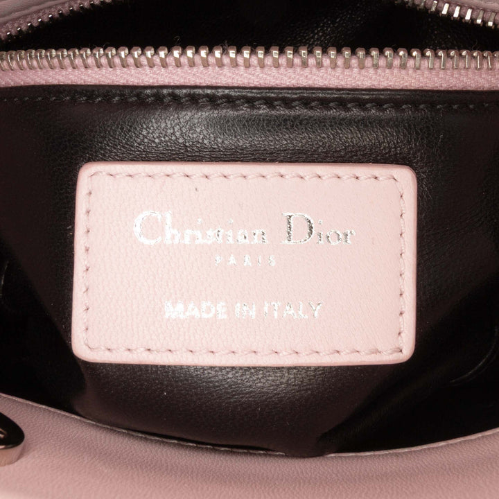 Mini Calfskin Sequin Embellished Lady Dior Pink - Gaby Paris